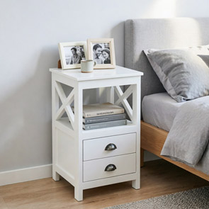 white furniture,white bedside